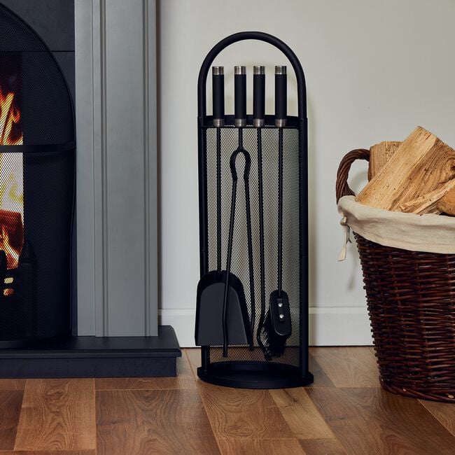 Silverflame 26" Companion Set In Crescent Holder